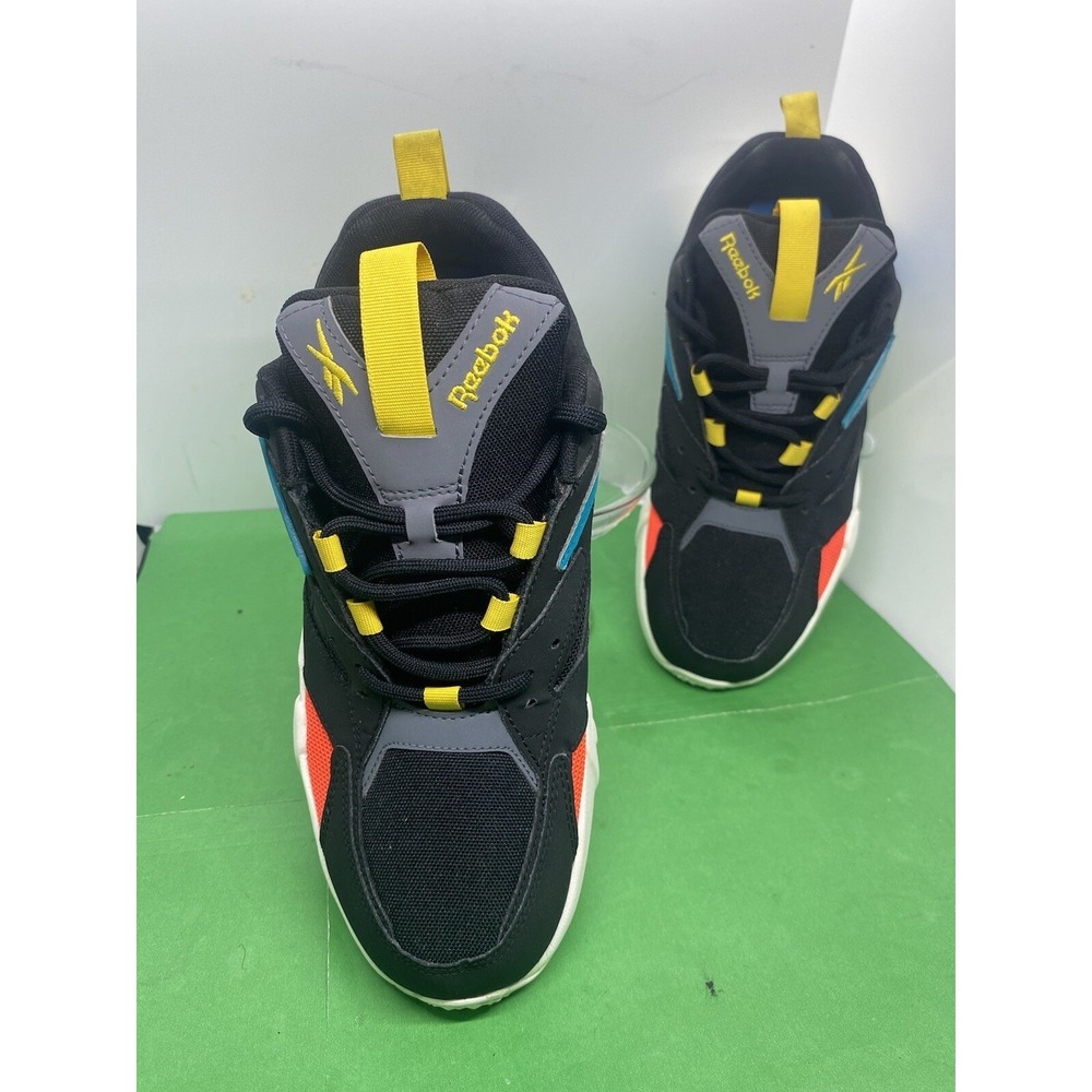 Reebok Womens Black Aztrek Double Mix Pops DV8172 Lace Up Sneaker Shoes Sz 9.